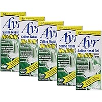 Ayr Saline Nasal Gel, No-Drip Sinus Spray - Buy Packs and SAVE (Pack of 5)