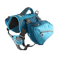 Kurgo Dog Saddlebag Backpack, Back Pack Dog Harness, Hiking Pack for Dogs, Packs for Pets to Wear, Camping & Travel Vest Harness, Reflective, Lightweight, Baxter Pack For Medium & Large Pets