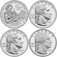 2024 P,D,S BU American Women Quarter Patsy Takemoto Mink Choice Uncirculated US Mint 3 Coin Set