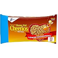 Honey Nut Cheerios Heart Healthy Breakfast Cereal, Gluten Free Cereal With Whole Grain Oats, Value Bag, 32 oz