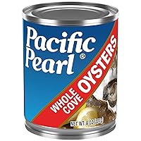 Whole Oysters, 8-Ounce Cans (Pack of 12), 96 Ounce
