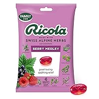 Robitussin Adult 8 Hour 20 Count Liqui-Gels + Ricola Berry 45 Count Throat Drops Bundle