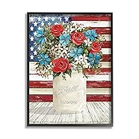 Americana Flag Festive Bouquet Framed Giclee Art, Design by Cindy Jacobs