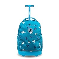 J World New York Sunny Rolling Backpack for Kids and Adults, Puppy, One Size
