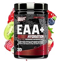 Nutrex Research EAA Hydration | EAAs + BCAA Powder | Muscle Recovery, Strength, Muscle Building, Endurance | 8G Essential Amino Acids + Electrolytes | 30 Servings (Fruit Punch)