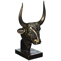Design Toscano QL161311 Apis the Bull, Egyptian God of Strength Bust Statue, 10 Inch, Polyresin, Bronze Finish