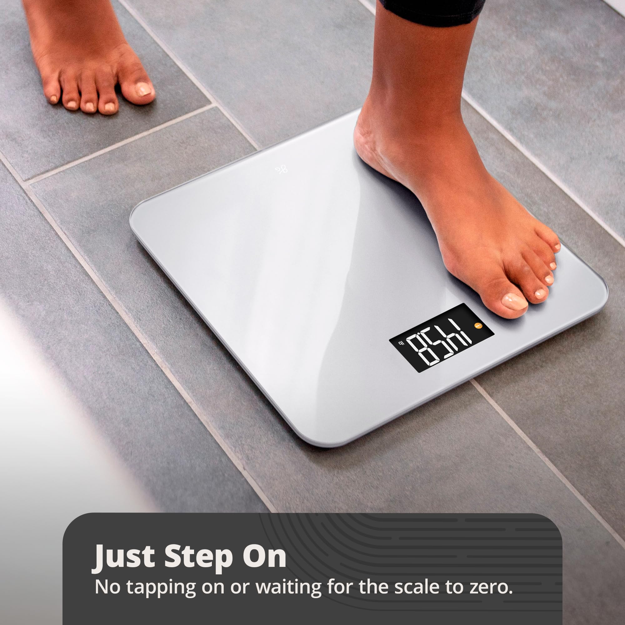 Greater Goods Bathroom Scale with Accucheck and Digital Kitchen Scale, Designed in St. Louis, Gray/Black Glass