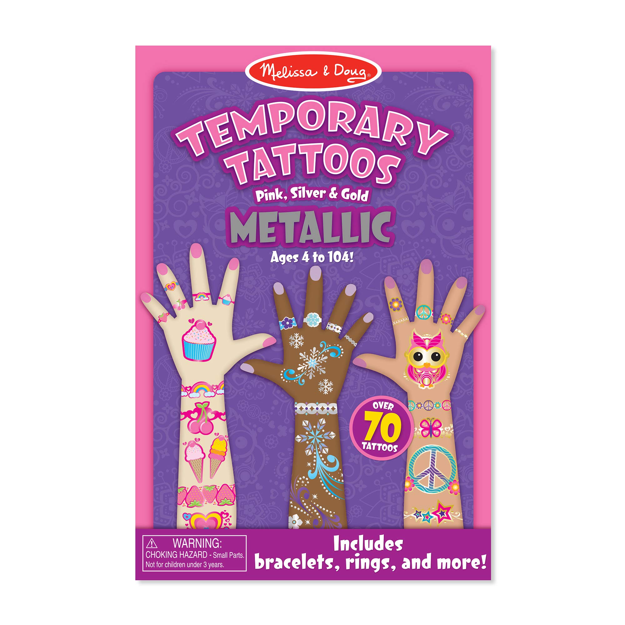 Melissa & Doug Temporary Tattoos - Metallic