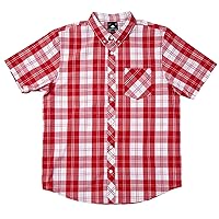 LRG Men's Lifted Research Group Short Sleeve Woven Button Up Shirt