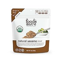 Foods Alive | Organic Natural Sesame Seeds | 12 oz