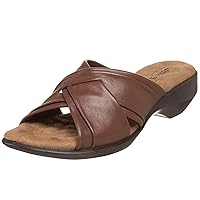 Walking Cradles Women's Lansing Slide,Tobacco Leather,11.5 XW US