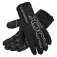 Winter Cycling Gloves for Men Women Water Resistant Touch Screen Gloves Shock-Absorbing Full Finger Biking Glove Anti-Slip Motorcycle Mountain Bike Gloves, for Fishing, Driving, Golfing
