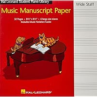 Hal Leonard student piano library music manuscript paper. Wide staff Hal Leonard student piano library music manuscript paper. Wide staff Paperback
