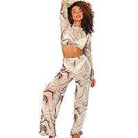 Dippin' Daisy's That Girl Pant for Women with Power Mesh Wide Legs and Sheer Elastic Waist Cover Up Pant