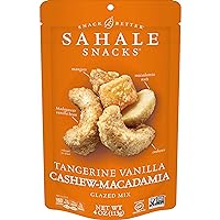 Sahale Snacks Tangerine Vanilla Cashew Macadamia Glazed Mix, 4 Ounces (Pack of 6)