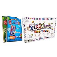 Portable Travel Game Bundle Pen and Paper Game Pad with Bingo for Kids Simple Strategy