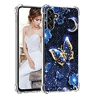 for Galaxy A13 5G Case,TPU Soft Rubber Four Corners Reinforced Anti-Fall Mobile Phone case Cover for Samsung Galaxy A13 5G (Butterfly)