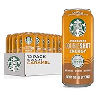 Starbucks Doubleshot Energy Drink Coffee Beverage, Caramel, Iced Coffee, 15 fl oz Cans (12 Pack) (Packaging May Vary)