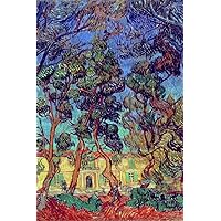 Vincent Van Gogh Trees in the Garden of Saint Paul Hospital Van Gogh Wall Art Impressionist Painting Style Nature Forest Wall Decor Landscape Night Sky Decor Cool Wall Decor Art Print Poster 16x24