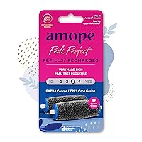 Amopé Pedi Perfect Electric Callus Remover Foot File Roller Head Refills, with Diamond Crystals, Removes Hard & Dead Skin, Extra Coarse for Very Hard Skin – 2 Count