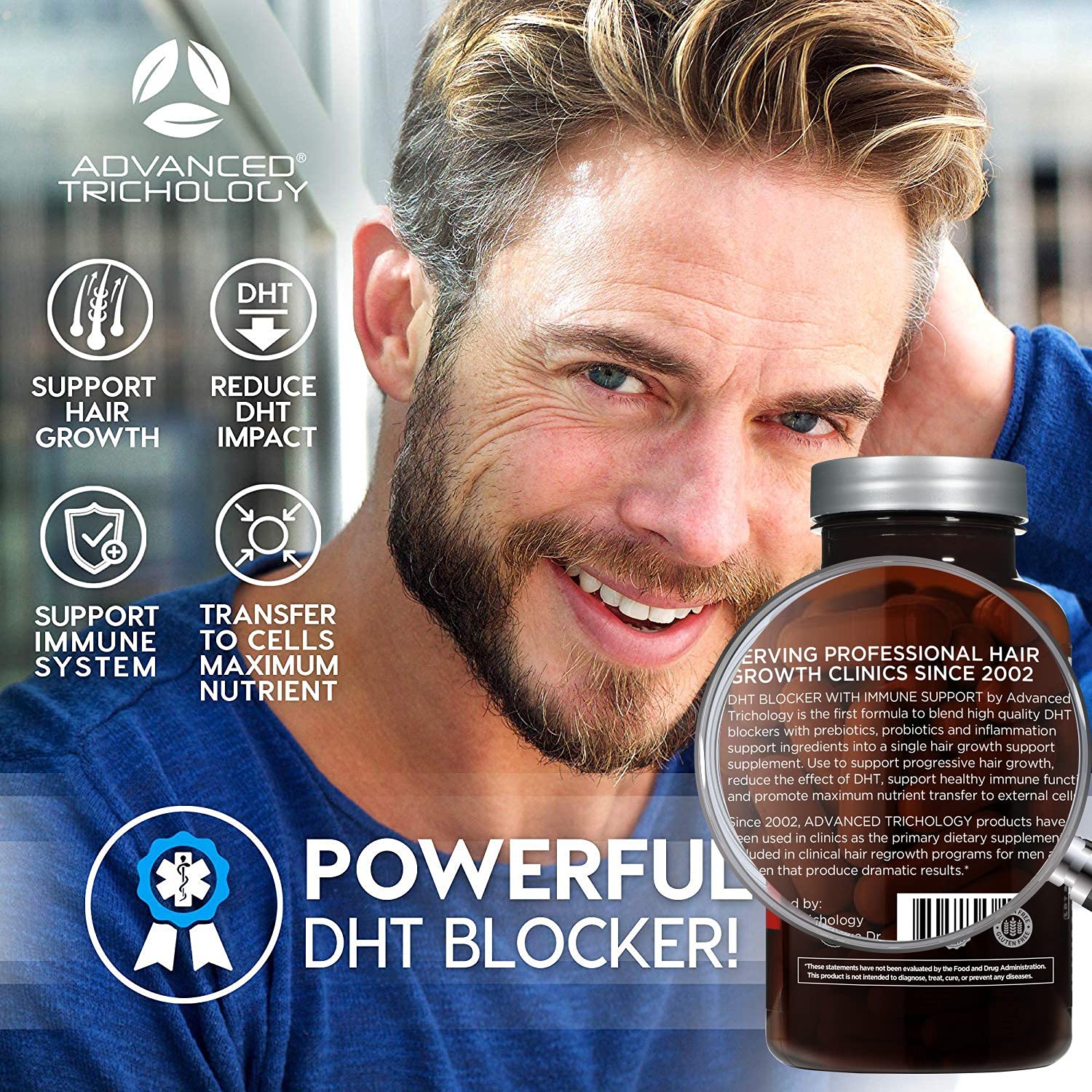 Mua DHT Blocker - Hair Growth Supplement for Genetic Thinning for Men and  Women | Approved* by American Hair Loss Association | Guaranteed, Backed by  20 Years of Experience in Hair Loss