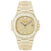 White VVS Moissanite Fully Iced Out Swiss Automatic Movement Hip Hop Studded Luxury Handmade Watches for Men