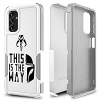 Case for Samsung Galaxy A13 5G, Mandalorian Halmet Pattern Shock-Absorption Hard PC and Inner Silicone Hybrid Dual Layer Armor Defender Case Protective Cover for Samsung Galaxy A13 5G