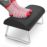 Foot Rest for Under Desk at Work, PU Self-Skinning Foam Foot Stool Under Desk Footrest, Ergonomic Office Foot Rest, Soft and Comfortable, Black