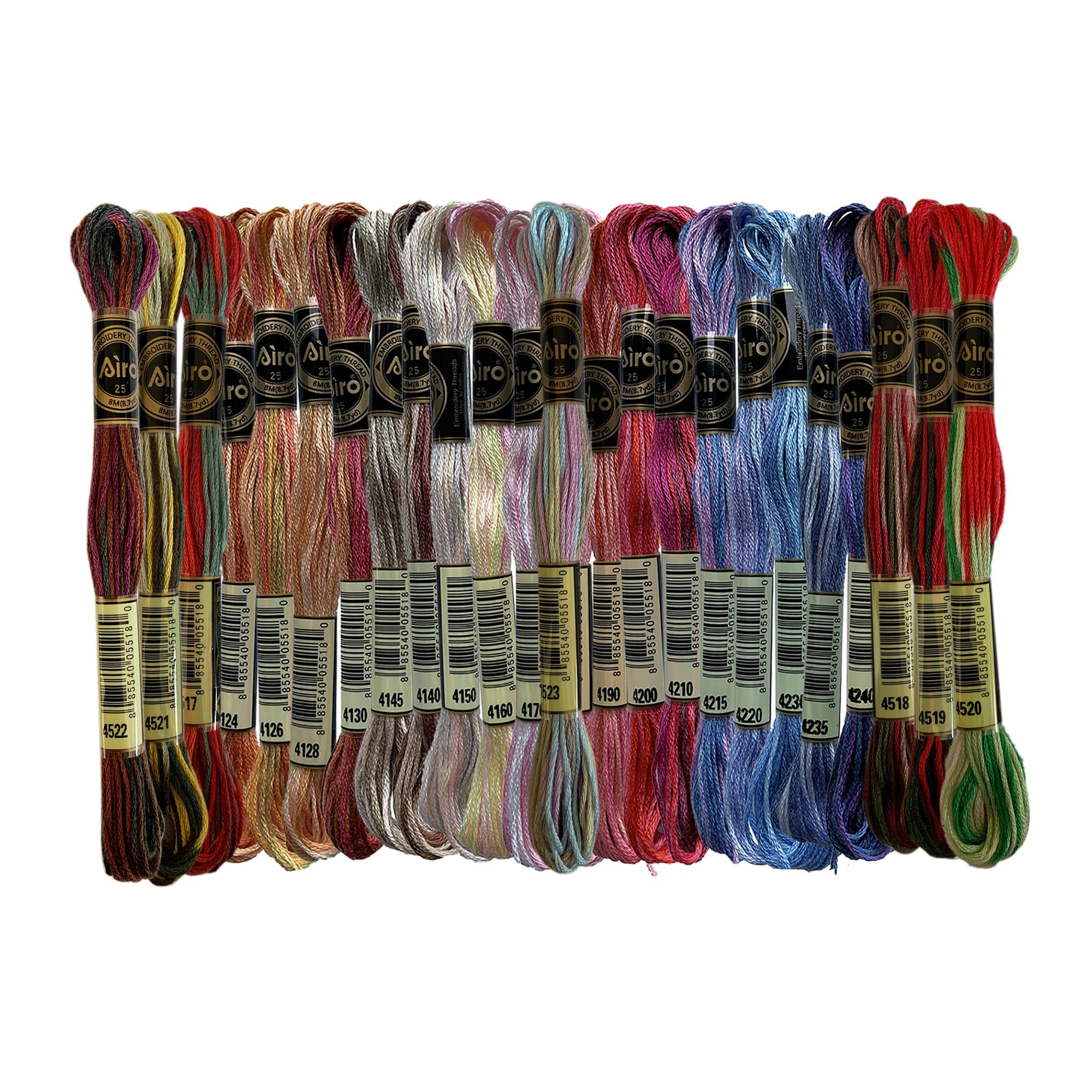 26 Gorgeous Color Variations Floss Variegated Cross Stitch Threads, Set C