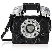 Betsey Johnson Ruffle Play Phone Bag, Black