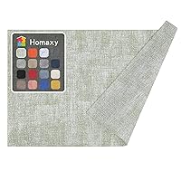 Homaxy Faux Leather Heat Resistant Placemats for Dining Table Set of 6, Waterproof Wipeable Washable PU Table Mats, Easy to Clean Anti-Slip Place Mats, 11.8