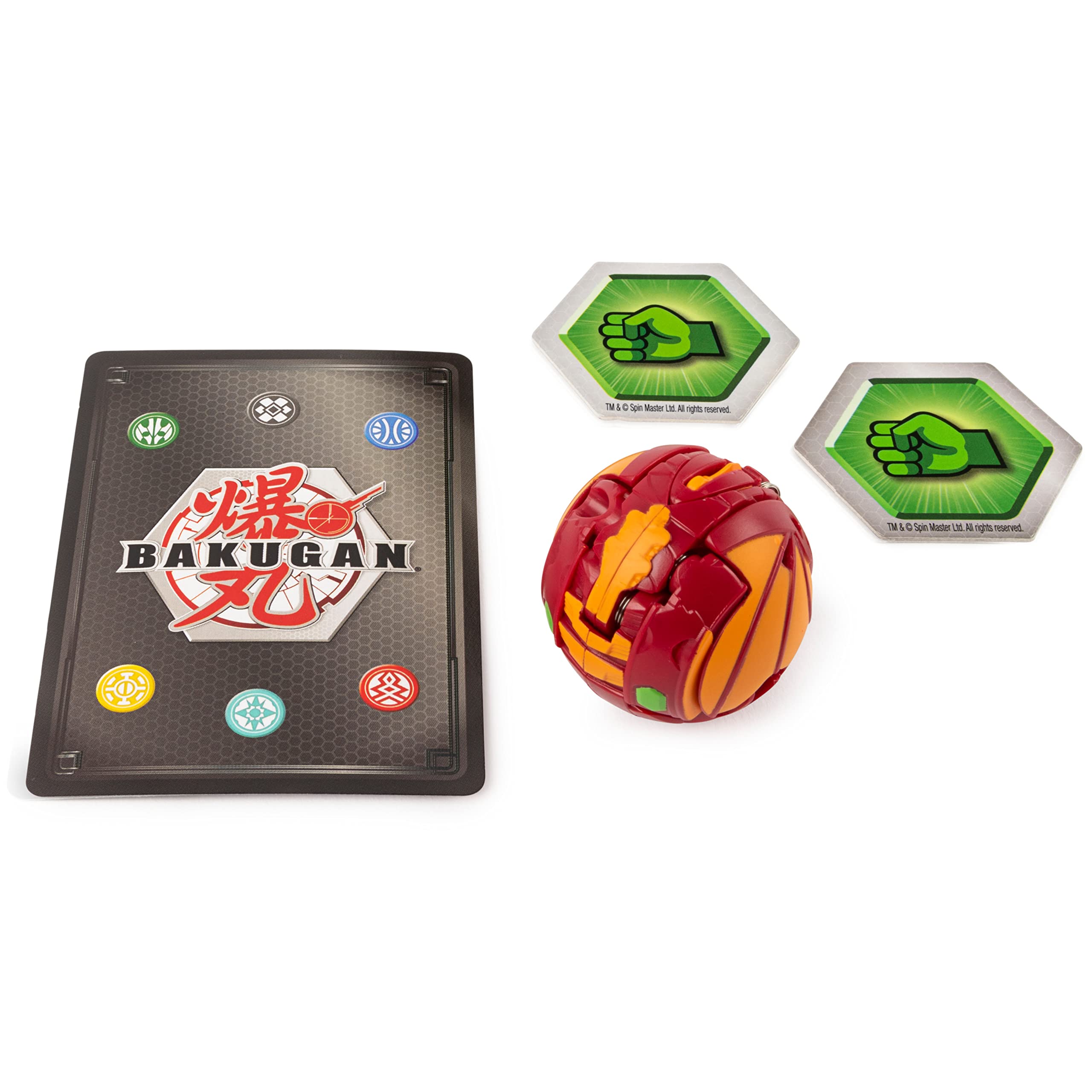 Bakugan, Baku-Storage Case with Dragonoid Collectible Action Figure and Trading Card, Red