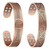 Effective Magnetic Copper Bracelets for Men, Ultra Strength Magnet Bracelet with Sizing Tool