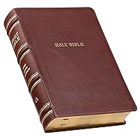 KJV Study Bible, Standard Print Premium Full Grain Leather - Thumb Index, King James Version Holy Bible, Saddle Tan