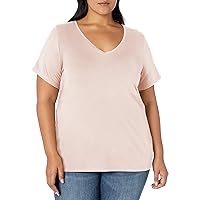 Amazon Essentials Women's Short-Sleeve V-Neck T-Shirt (Available in Plus Size)