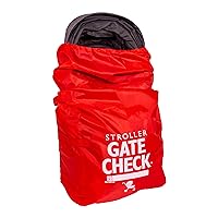 J.L. Childress Gate Check Bag for Single & Double Strollers - Stroller Bag for Airplane - Large Air Travel Stroller Bag - Red