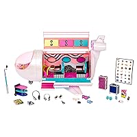 LOL Surprise OMG Plane 4-in-1 Playset with 50 Surprises, Vehicle Transforms Airplane, Car, Recording Studio, Mixing Booth, Lights+ Accessories, Fits 4 Dolls- Kids Gift, Toys for Girls Boys 4 5 6 7+
