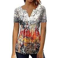 Women's V-Neck Lace Splicing Short Sleeve T-Shirt Fashion Ribbed Top Pullover Summer Casual Flowy Vest 2024