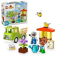 LEGO DUPLO Town Beekeeping and Beehives, Educational Toy for Toddlers with 2 Figures and a Mobile Truck, Building and Converting Set, Toy for Toddlers from 2 Years, 10419