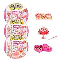 Make It Mini Sweethearts Bundle Mini Collectibles, Blind Mystery Packaging, DIY, Crafts, Resin Play, Kitchen Replica Food, NOT Edible, Collectors, 8+