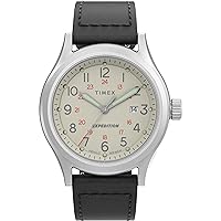 Timex Men's Expedition North Sierra 40mm Watch - Black Strap Cream Dial Stainless Steel Case