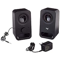 Logitech Z150 PC speakers, stereo sound black + Logitech Bluetooth wireless audio receiver