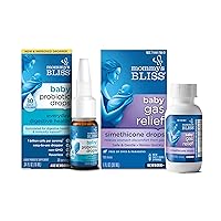 Mommy's Bliss Baby Probiotic Drops Everyday for Digestive and Immunity Health, 30 Servings (Pack of 1) with Fast-Acting Baby Gas Relief Drops 100 Servings (Pack of 1)
