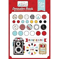 Echo Park Paper Company Magical Adventure 2 Decorative brads, black, red, yellow, teal, kraft