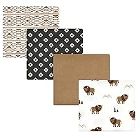 Hudson Baby Unisex Baby Cotton Flannel Receiving Blankets, Wild Buffalo, One Size