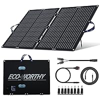 ECO-WORTHY 100W Portable Solar Panel, Foldable Solar Panel Kit with Adjustable Kickstand for Power Station Camping RV Travel Trailer
