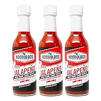 Adoboloco Hot Sauce Jalapeno Hawaiian Sauce - Mild Red Umami Sauce (3-Pack) 5oz Fiery Chili Pepper Sautee, Salad Dressing, Condiment Chili Pepper Sauce Bundle