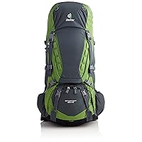 Deuter Aircontact 65+10 Backpack - Granite/Emerald