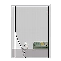MAGZO Magnetic Screen Door Fit Door Size 60 x 80 Inch, Reversible Left and Right Side Opening Curtain Fiberglass Curtain Mesh Size 62