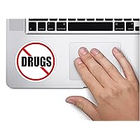 Oval no Drugs 3x3 Anti Drug Drug Free United States Color Sticker State Decal Vinyl - Made and Shipped in USA